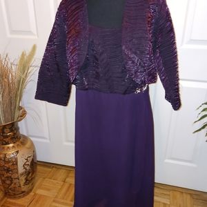 R&M Richards size 14w 2pc dress bolero jacket